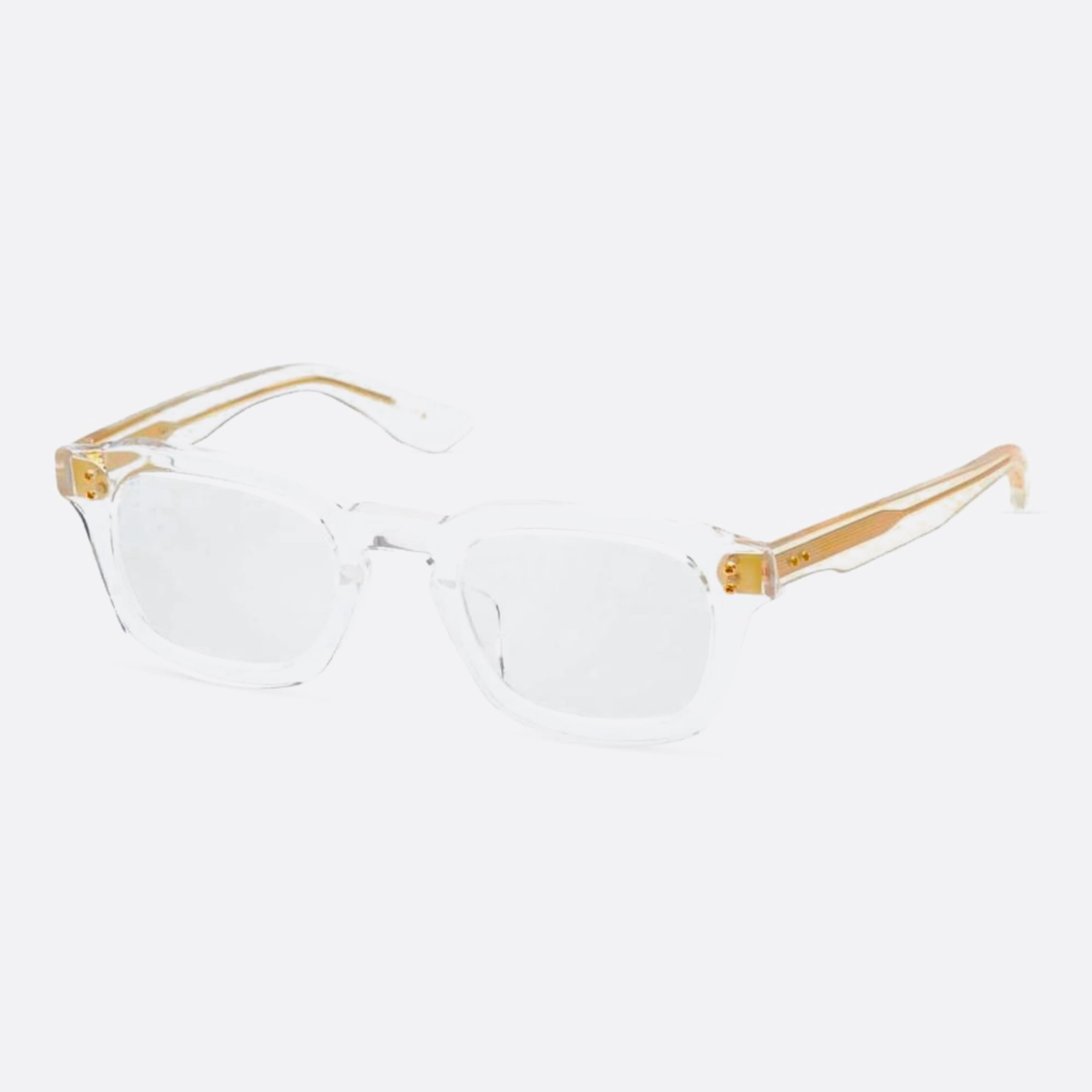 Dita 48mm Waylun Transparent Squared Unisex Eyeglasses - Side View