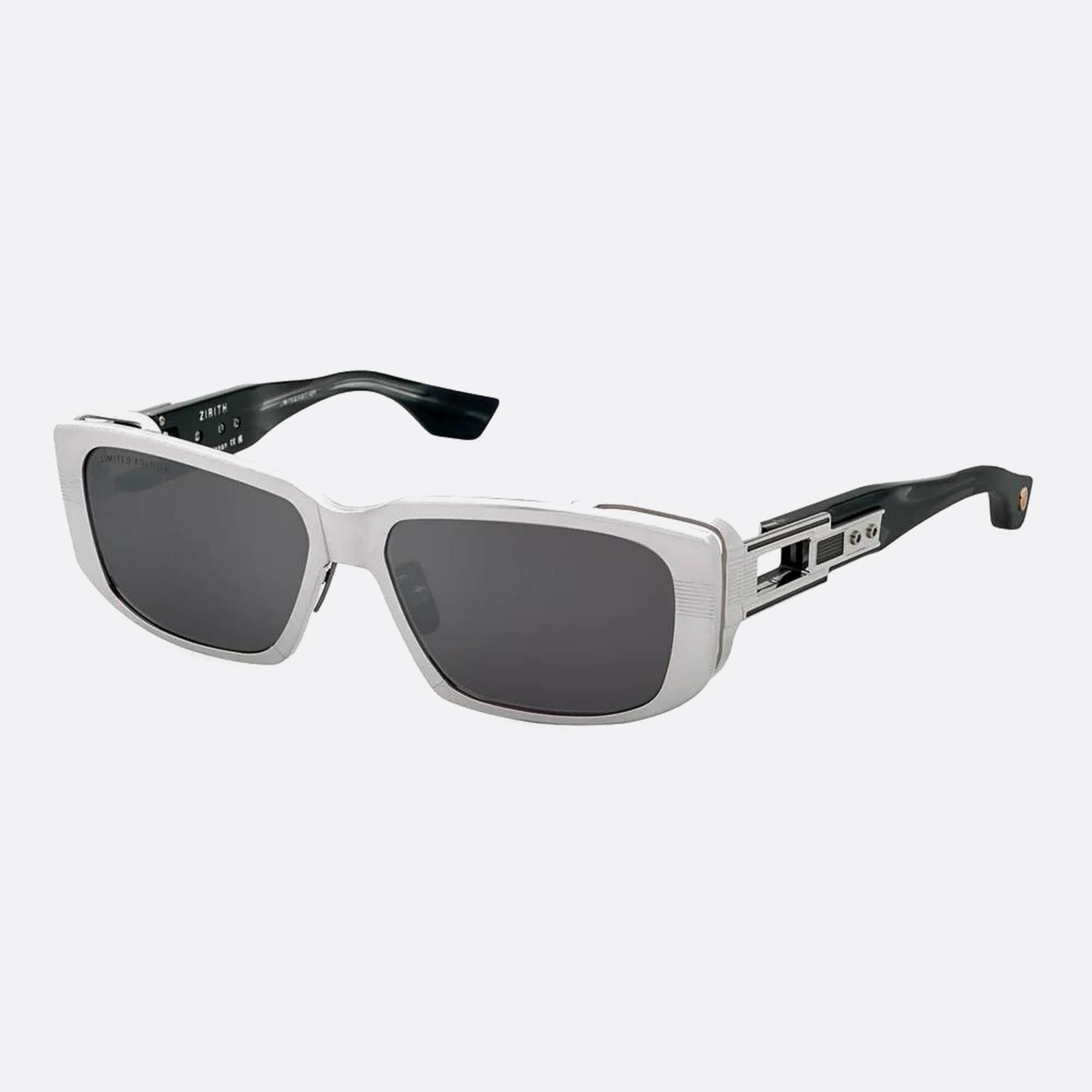 Dita 02mm Zirith Dts435 Silver Rectangle Unisex Sunglasses - Side View