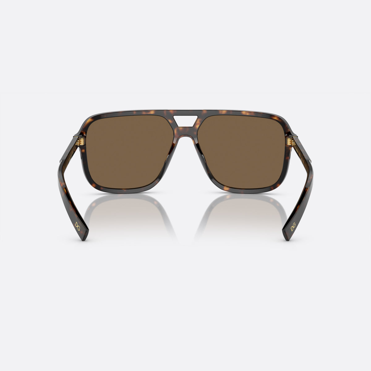 Dolce & Gabbana ANGEL DG 4354 502/73 sunglasses, havana pilot frame for men, double bridge with open cutout, full-rim frame, back view