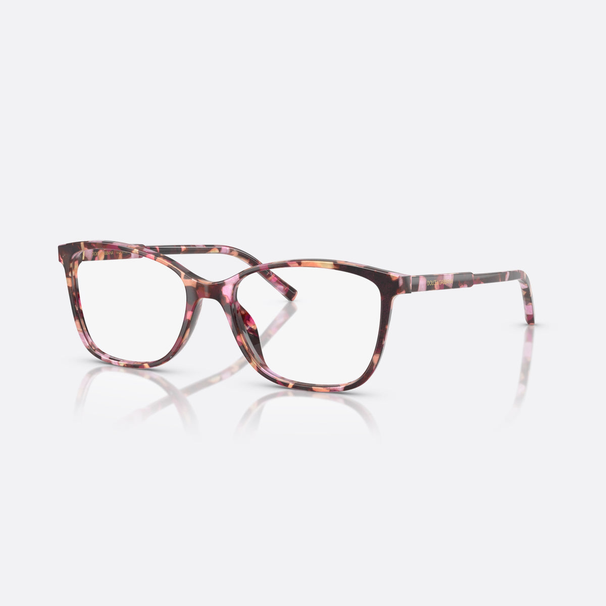 Dolce & Gabbana DG 3424 3440 eyeglasses, havana pantos frame for women, keyhole bridge, brand lettering on temples