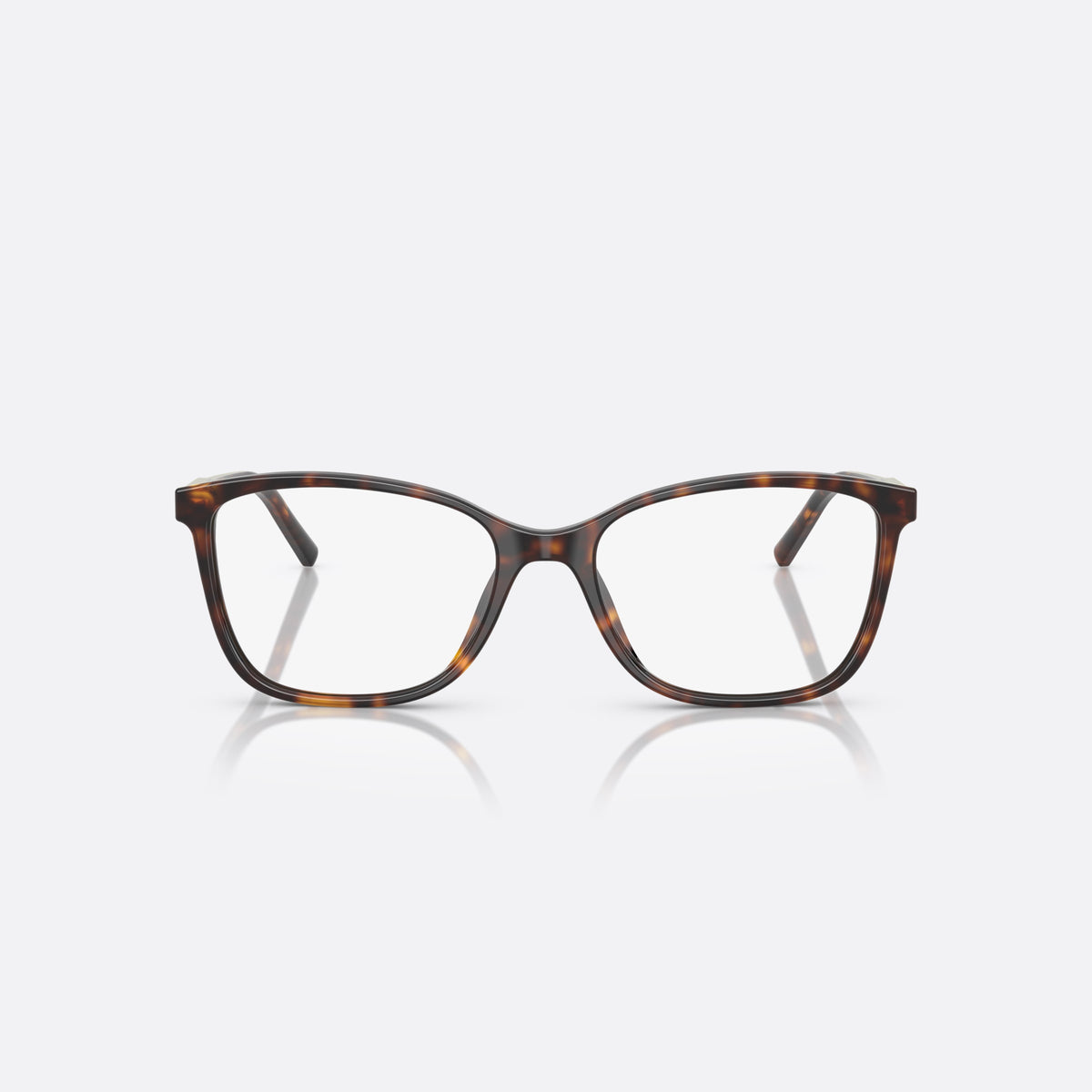 Dolce & Gabbana DG 3424 502 eyeglasses, havana pantos frame for women, plain saddle bridge, brand lettering on temples, front view