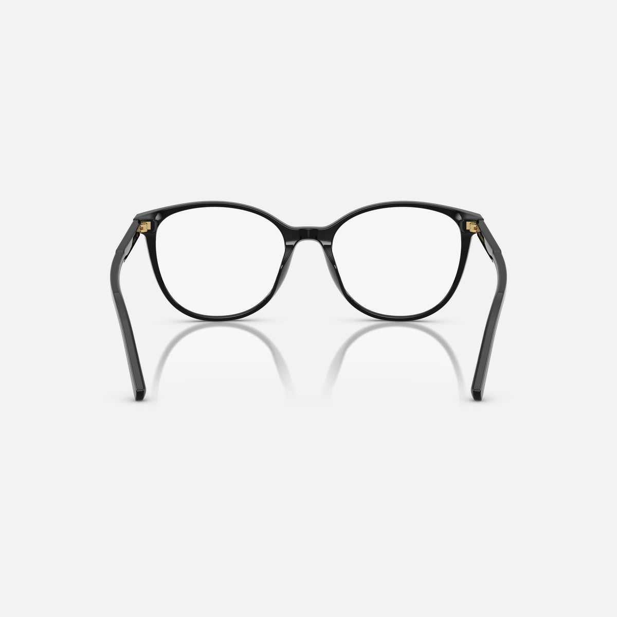 Rame ochelari de vedere Dolce & Gabbana DG 3425 501, rotunzi negru, pentru femei, punte simplă, integrată, literele brandului pe brațe, vedere din spate