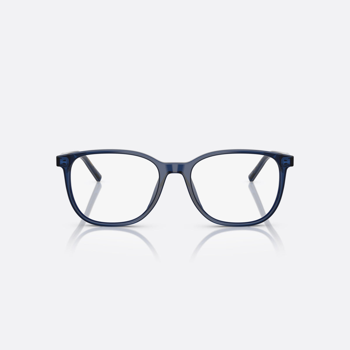 Dolce & Gabbana DG 3426 3009 eyeglasses, blue pantos frame for men, plain bridge, brand lettering on temples, front view