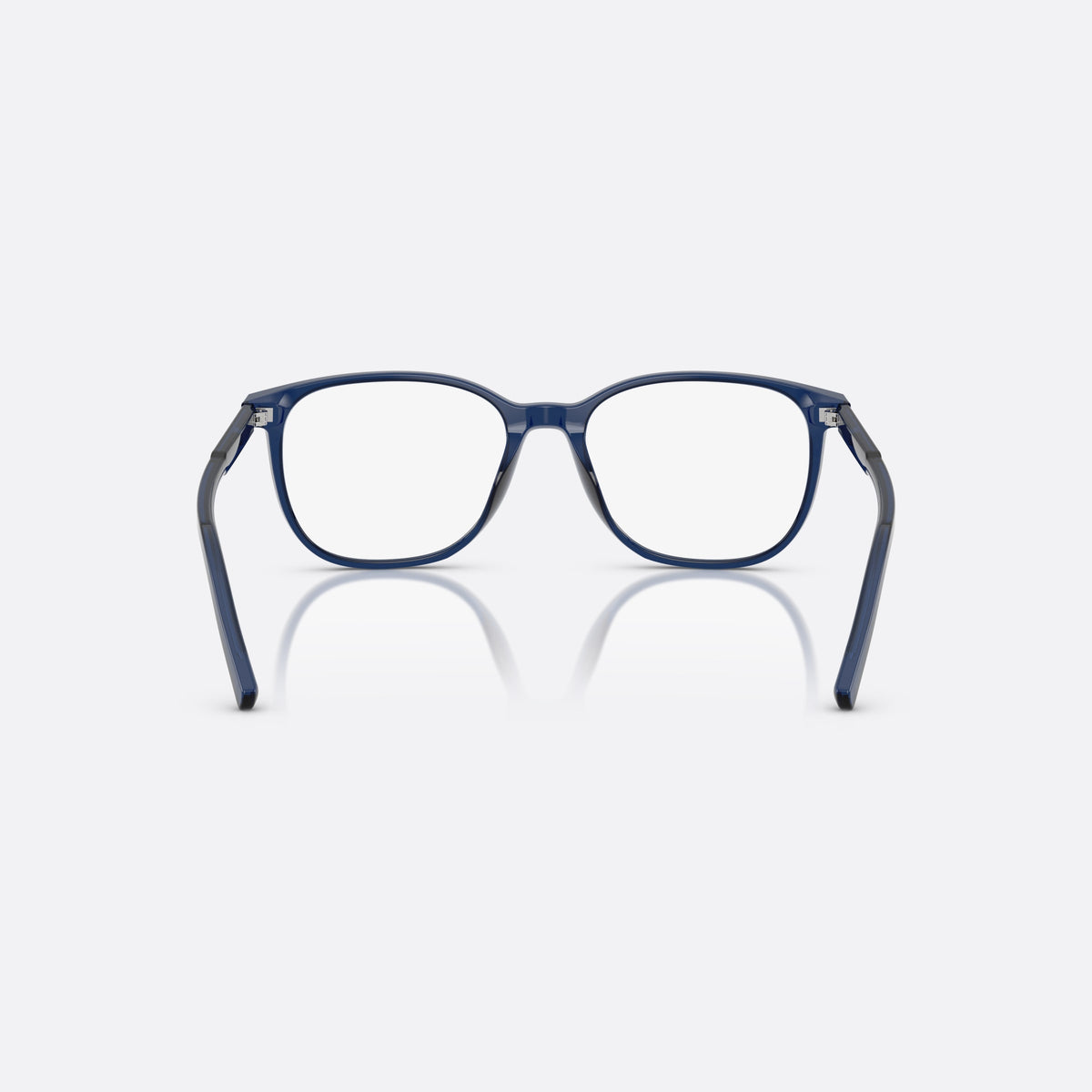 Dolce & Gabbana DG 3426 3009 eyeglasses, blue pantos frame for men, plain bridge, brand lettering on temples, back view