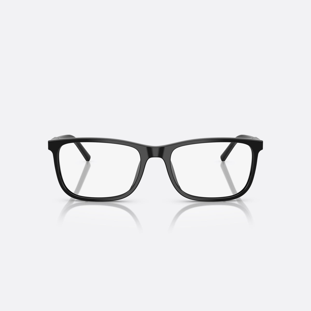 Dolce & Gabbana DG 3427 501 eyeglasses, black squared frame for men, plain bridge, brand lettering on temples, full-rim frame, front view