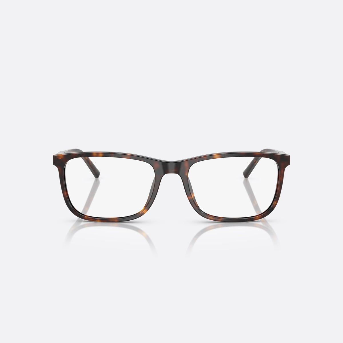 Dolce & Gabbana DG 3427 502 eyeglasses, havana squared frame for men, plain bridge, brand lettering on temples, full-rim frame, front view