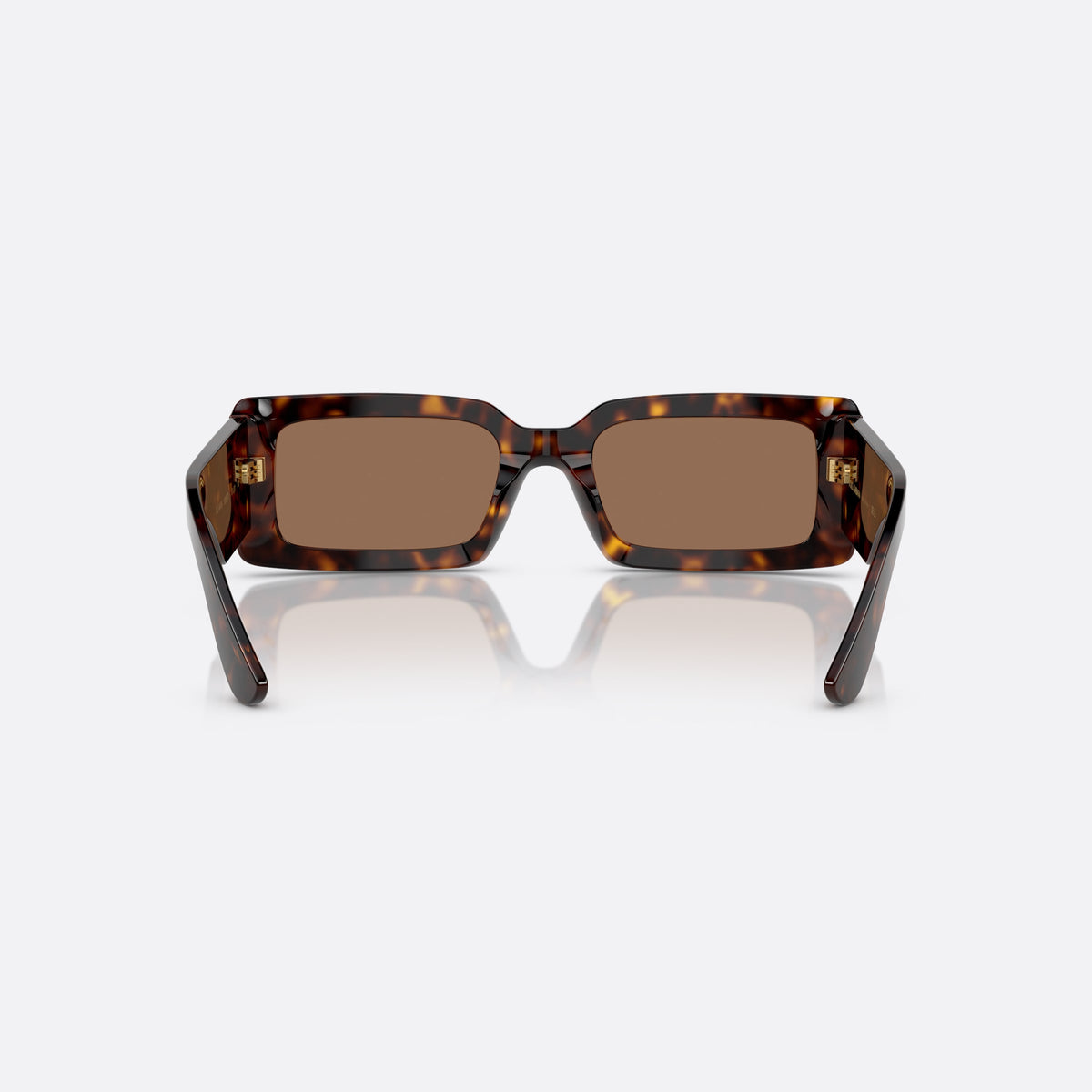 Dolce & Gabbana DG 4416 193573 sunglasses, havana geometric frame for women, plain bridge, brand lettering on temple, full-rim frame, back view