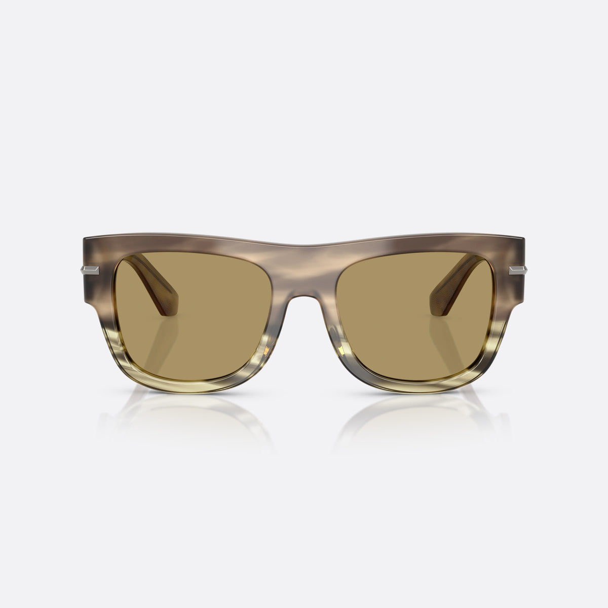 Dolce & Gabbana DG 4484 3439/2 sunglasses, havana squared frame for men, keyhole bridge, brand lettering on temples, front view