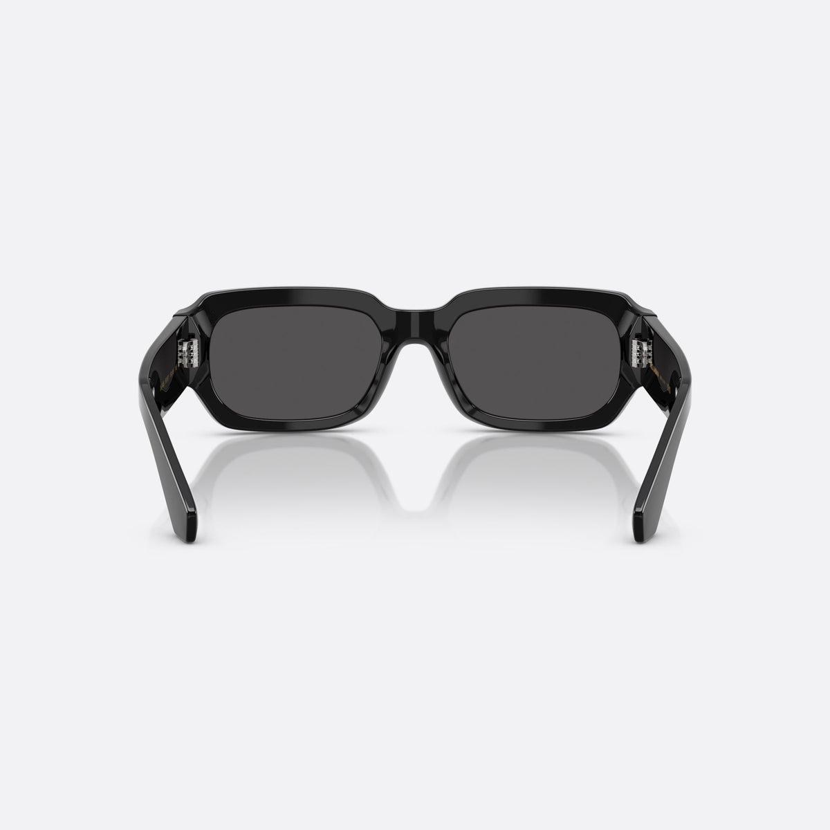 Dolce & Gabbana DG 4485 501/87 sunglasses, black rectangle frame for men, plain bridge, brand lettering on temples, full-rim frame, back view