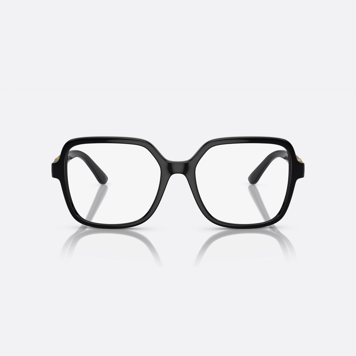 Dolce & Gabbana DG 5105U 501 A eyeglasses, black oversize frame for women, plain bridge, brand logo on temples, full-rim frame, front view