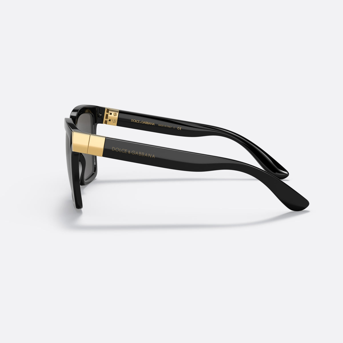Ochelari de soare Dolce & Gabbana DG 6165 501/87 I, patrati negru, pentru femei, vedere laterală
