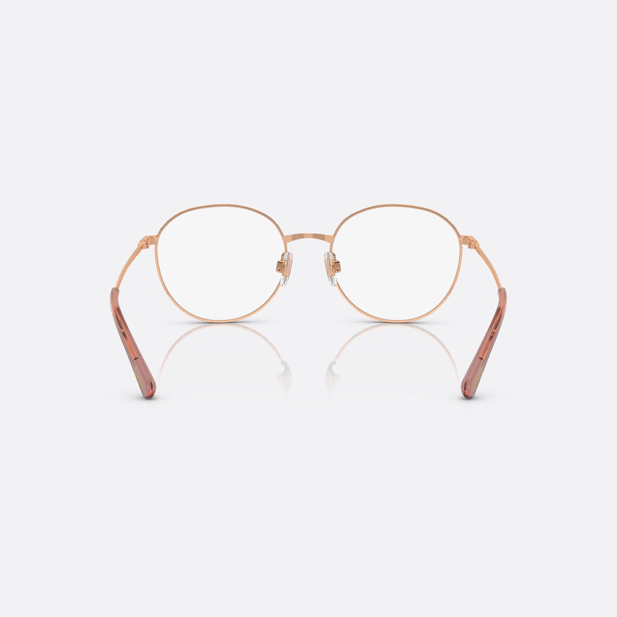 Rame ochelari de vedere Dolce & Gabbana DG1322 1298, rotunzi auriu, pentru femei, punte metalică simplă, logo-ul brandului pe braț, vedere din spate