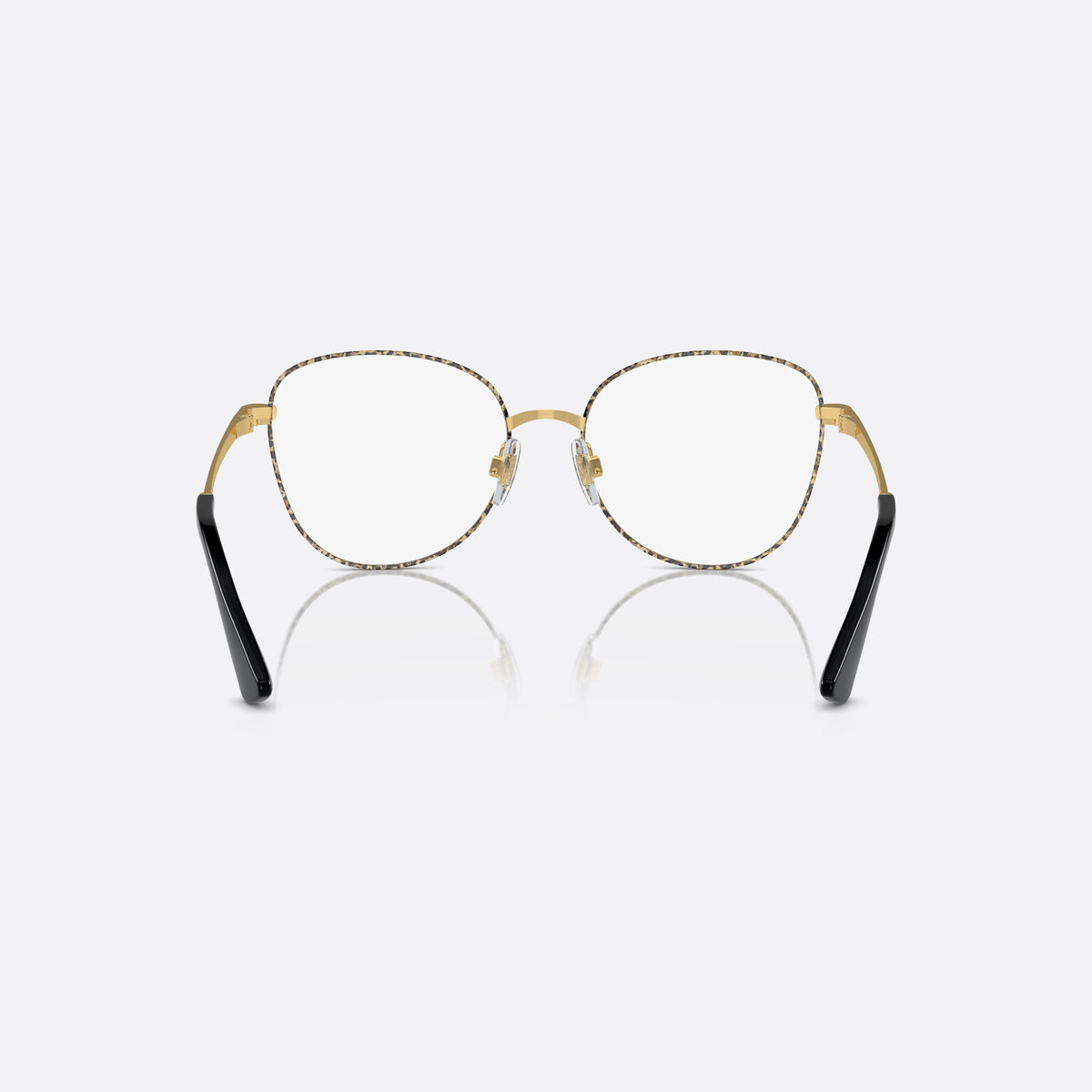 Dolce & Gabbana DG1355 1364 eyeglasses, gold butterfly frame for women, saddle bridge with gold-tone metal, slim flat temples
