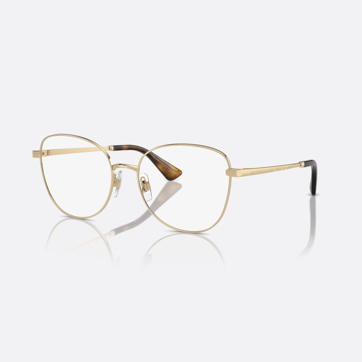 Rame ochelari de vedere Dolce & Gabbana DG1355 1365, fluture auriu, pentru femei, punte în șa cu arc metalic, ramă completă metalică