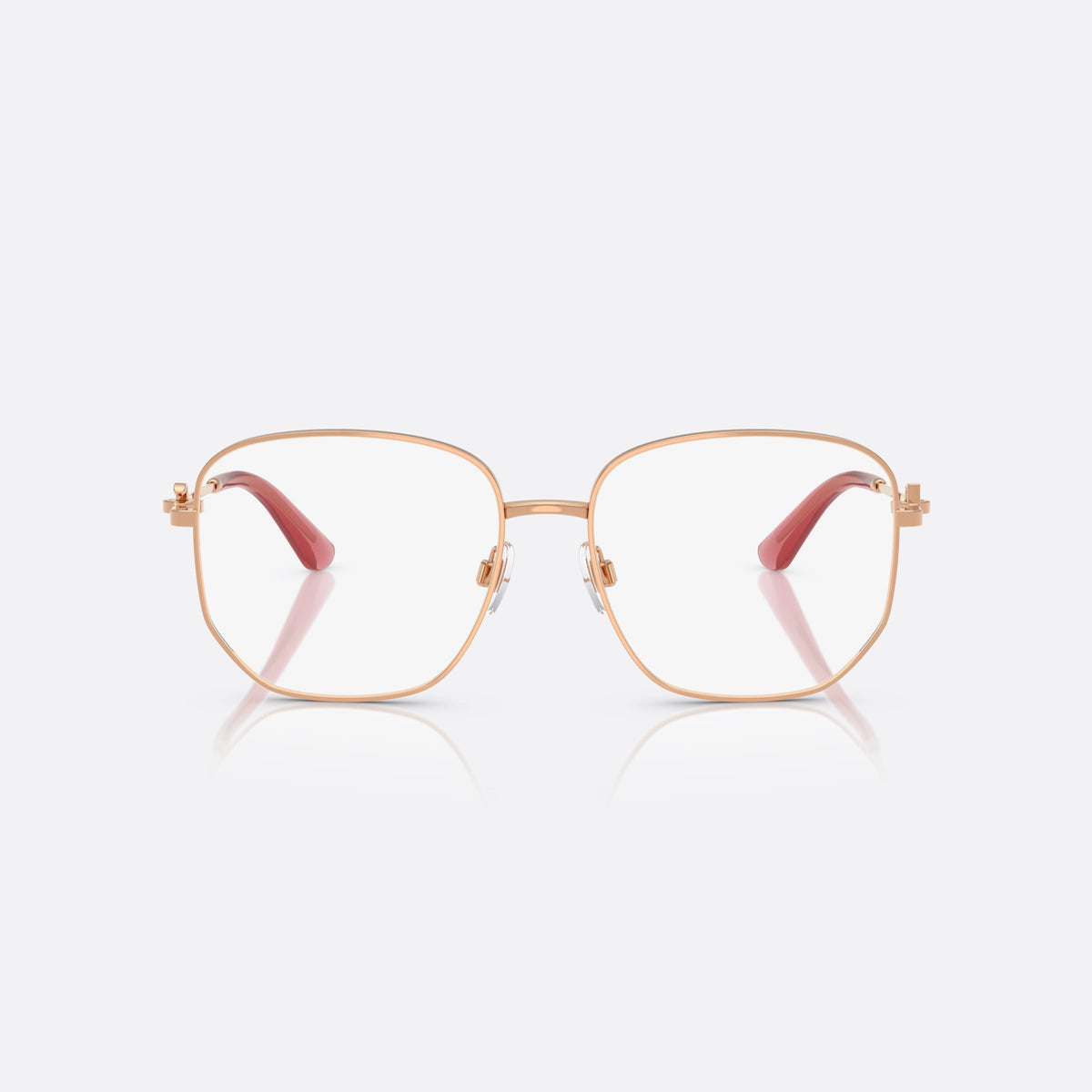 Rame ochelari de vedere Dolce & Gabbana DG1356 1298, phantos auriu, pentru femei, punte metalică simplă, placă cu logoul brandului pe brațe, vedere din față