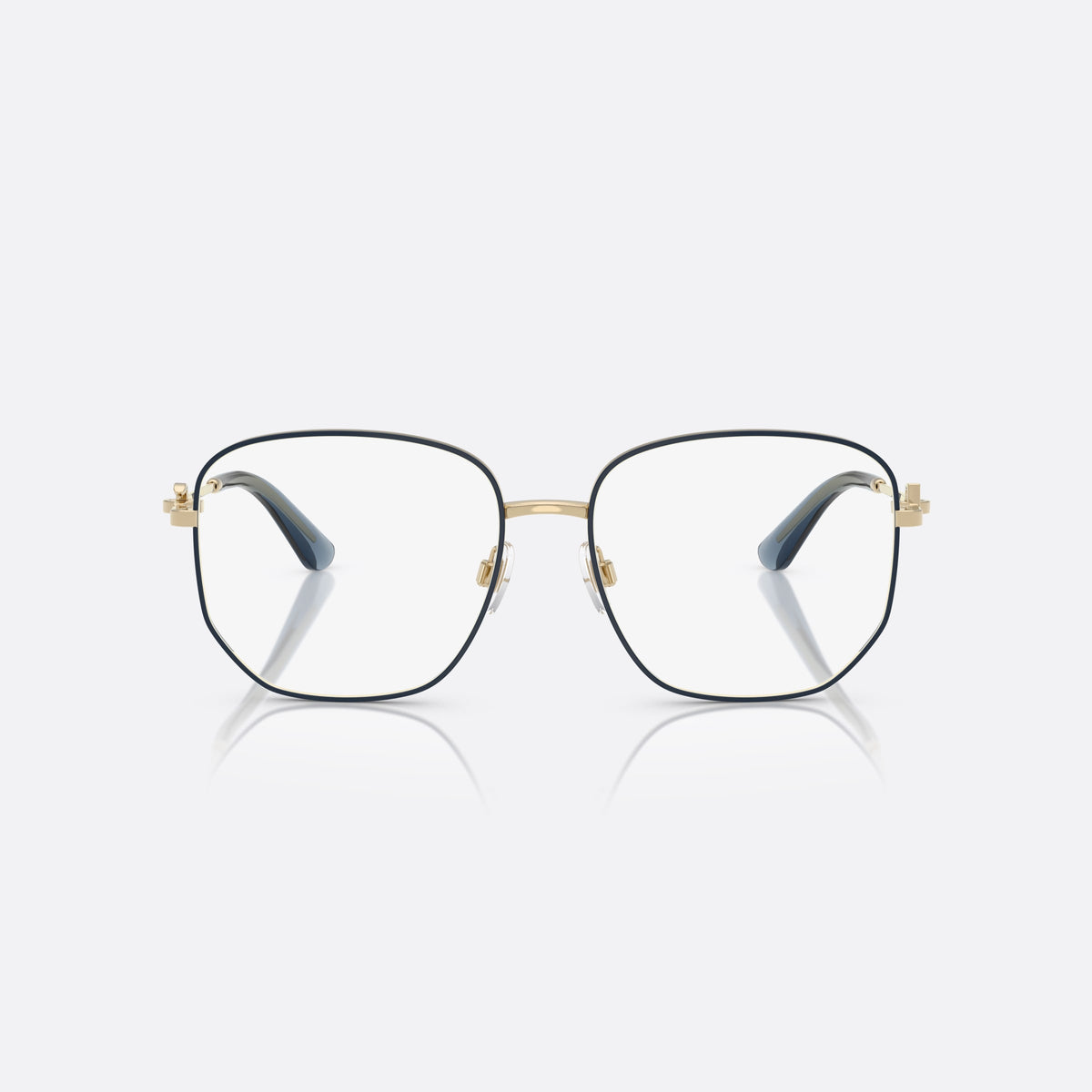 Rame ochelari de vedere Dolce & Gabbana DG1356 488, phantos auriu, pentru femei, punte metalică simplă, brațe subțiri cu detaliu placat, vedere din față