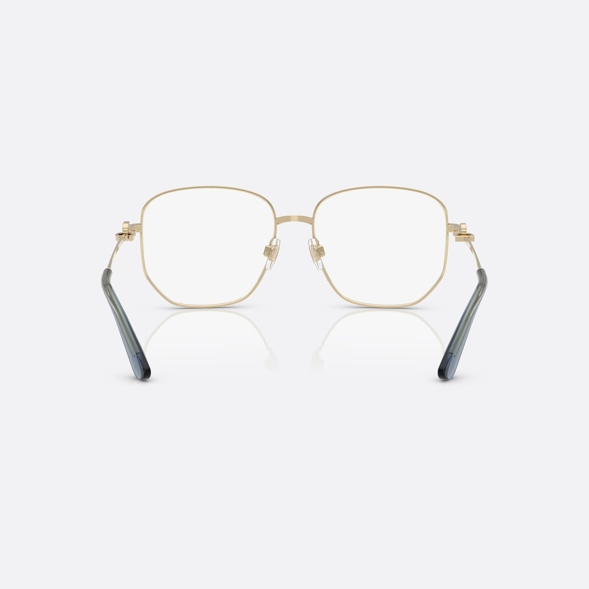 Rame ochelari de vedere Dolce & Gabbana DG1356 488, phantos auriu, pentru femei, punte metalică simplă, brațe subțiri cu detaliu placat, vedere din spate