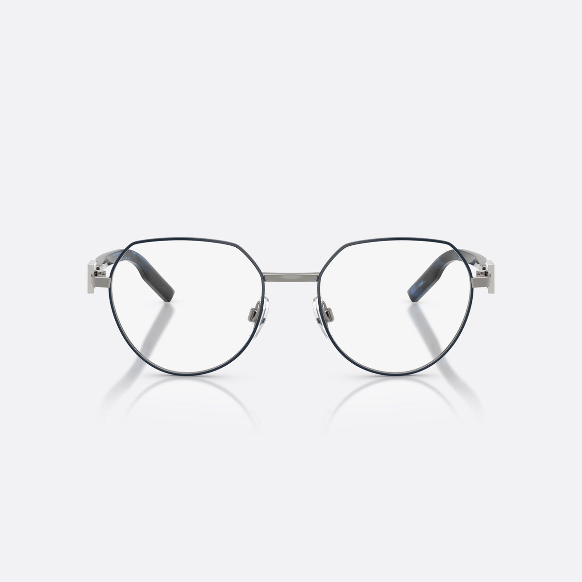 Rame ochelari de vedere Dolce & Gabbana DG1362 1349, phantos albastru, pentru bărbați, punte metalică simplă, placă cu logoul brandului pe braț, vedere din față