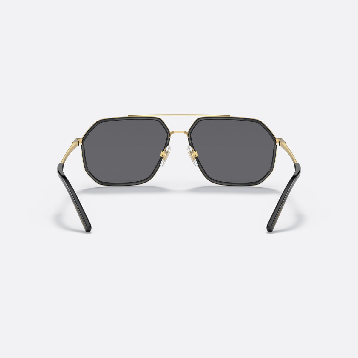 Ochelari de soare Dolce & Gabbana DG2285 02/81 A, pilot auriu, pentru bărbați, punte dublă cu bară superioară, literele brandului pe brațe