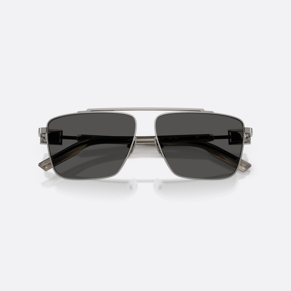Ochelari de soare Dolce & Gabbana DG2336 04/87, patrati gri, pentru bărbați, punte dublă cu bară superioară, brațe plate cu plăcuță, cu brațele pliate