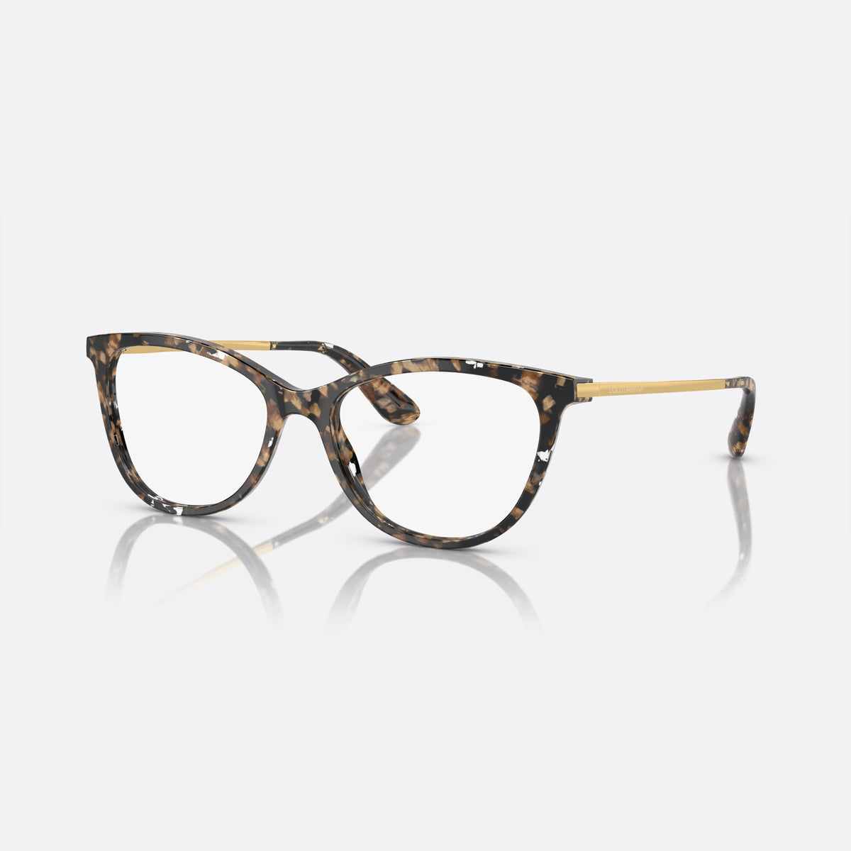 Dolce & Gabbana DG3258 911 eyeglasses, black butterfly frame for women, plain acetate bridge, brand lettering on temples