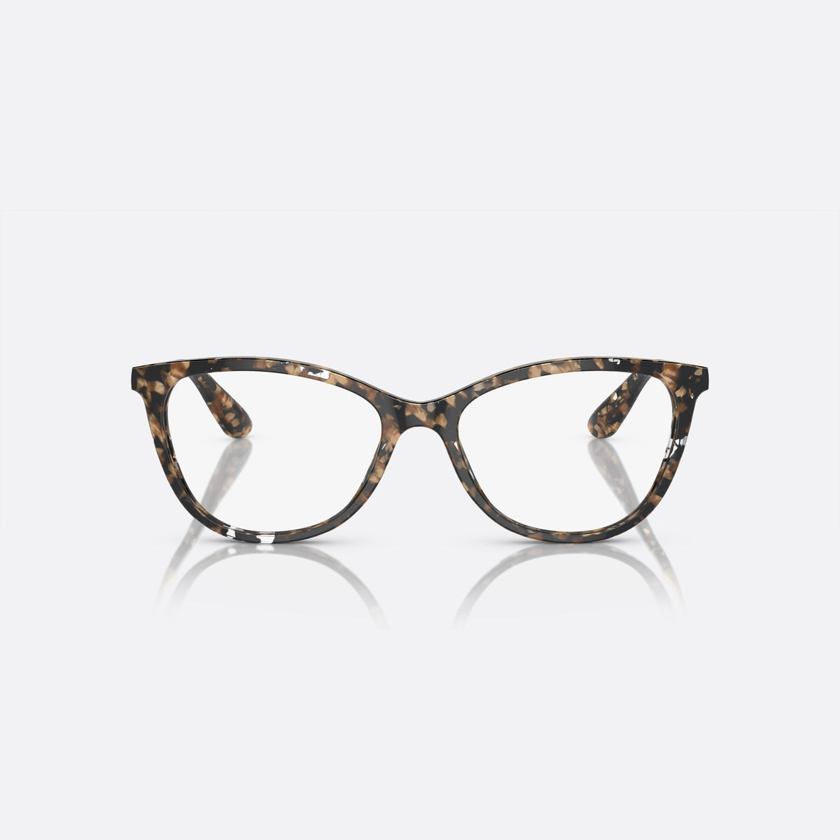 Dolce & Gabbana DG3258 911 eyeglasses, black butterfly frame for women, plain acetate bridge, brand lettering on temples, front view