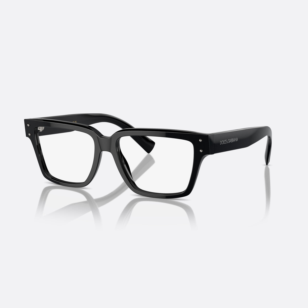 Rame ochelari de vedere Dolce & Gabbana DG3383 501, patrati negru, pentru bărbați, punte simplă, brațe subțiri, înguste, ramă completă