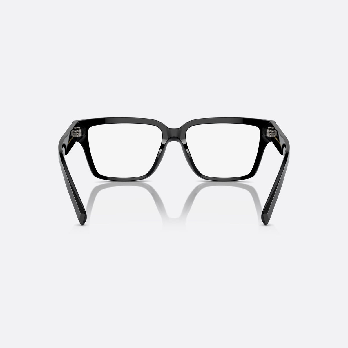 Rame ochelari de vedere Dolce & Gabbana DG3383 501, patrati negru, pentru bărbați, punte simplă, brațe subțiri, înguste, ramă completă, vedere din spate
