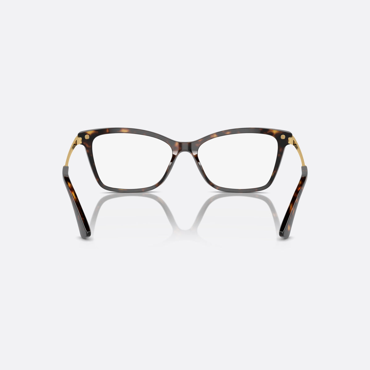 Dolce & Gabbana DG3393 502 eyeglasses, havana rectangular frame for women, saddle bridge, brand lettering on temples, full-rim frame