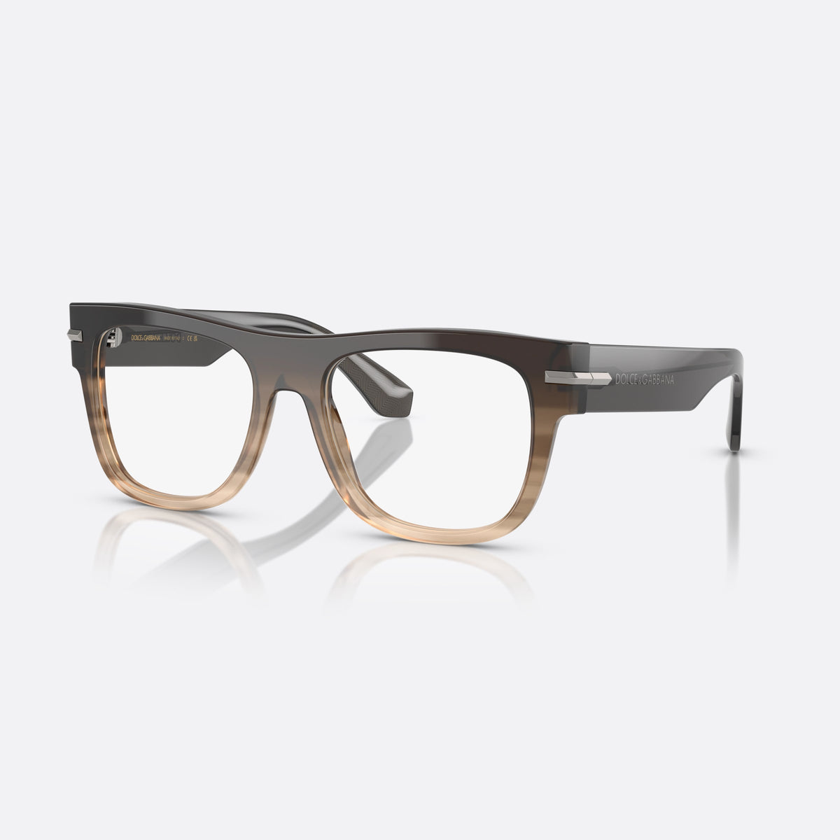 Rame ochelari de vedere Dolce & Gabbana DG3407 3484, patrati gri, pentru bărbați, punte simplă cu dublă arcadă, literele brandului pe brațe