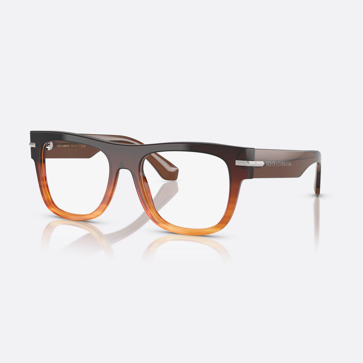 Rame ochelari de vedere Dolce & Gabbana DG3407 3486, patrati maro, pentru bărbați, punte simplă, integrată în ramă, ramă completă