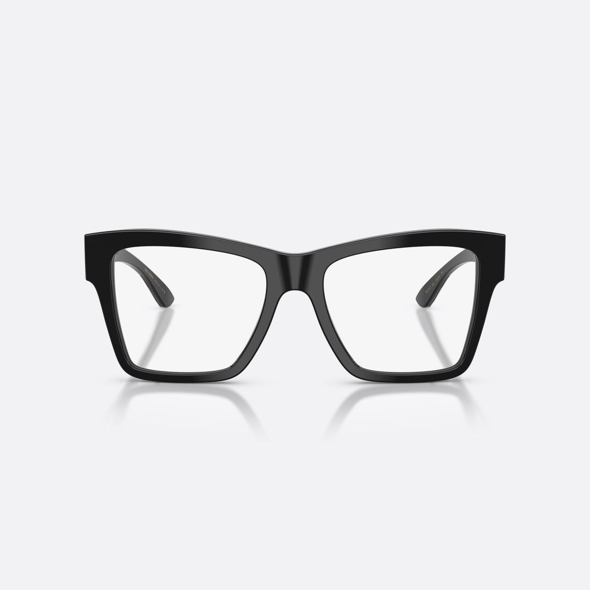 Dolce & Gabbana DG3411 501 eyeglasses, black square frame for women, plain bridge, integrated into front, full-rim frame, front view