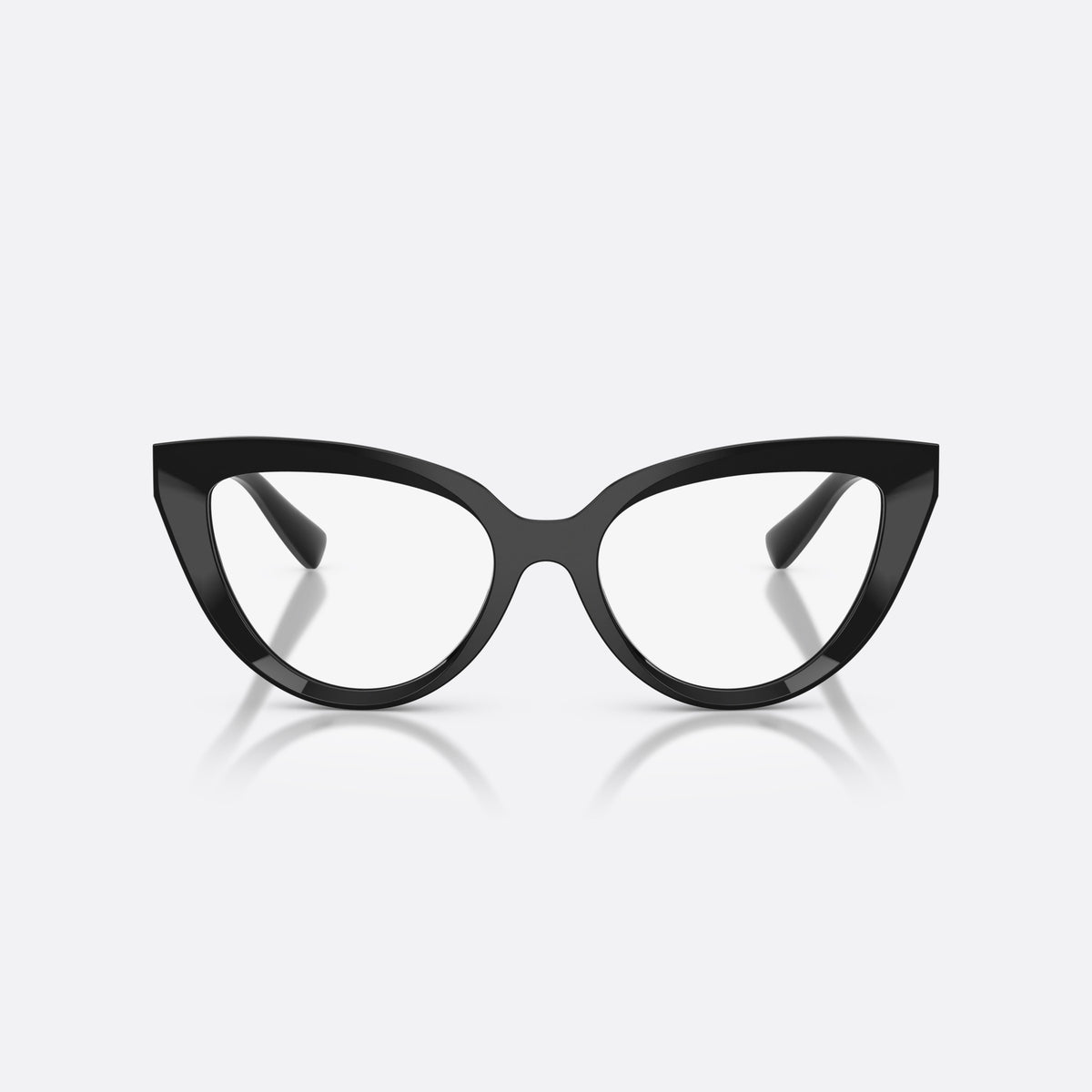 Rame ochelari de vedere Dolce & Gabbana DG3414 501, cat eye negru, pentru femei, punte simplă, litere ale brandului pe brațe, ramă completă, vedere din față