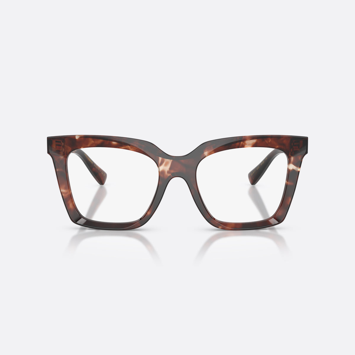 Rame ochelari de vedere Dolce & Gabbana DG3417 3222, patrati roșu, pentru femei, punte simplă, integrată în față, brațe subțiri, conice, vedere din față