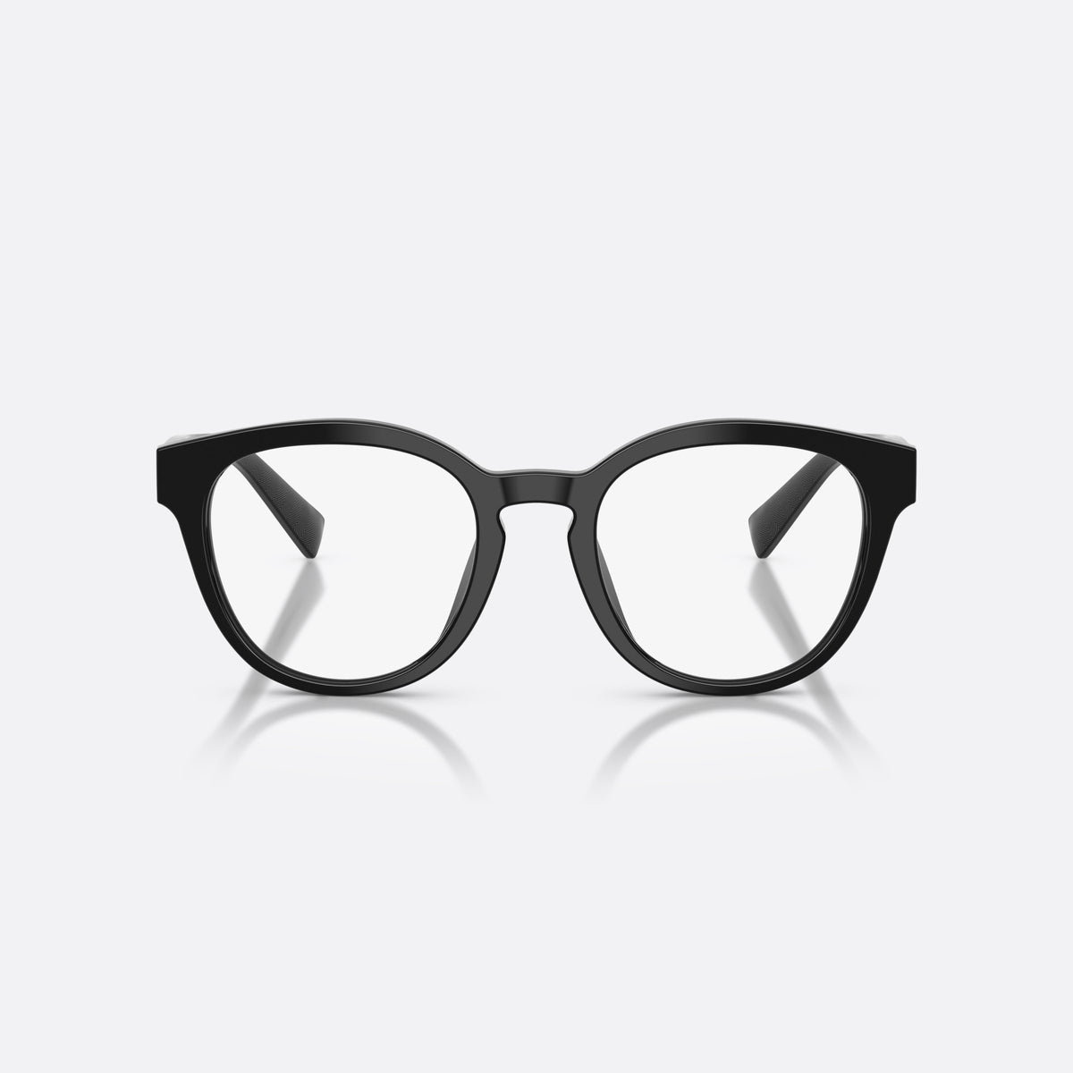 Dolce & Gabbana DG3421 501 eyeglasses, black phantos frame for men, brand lettering on temples, wide tapered temples, front view
