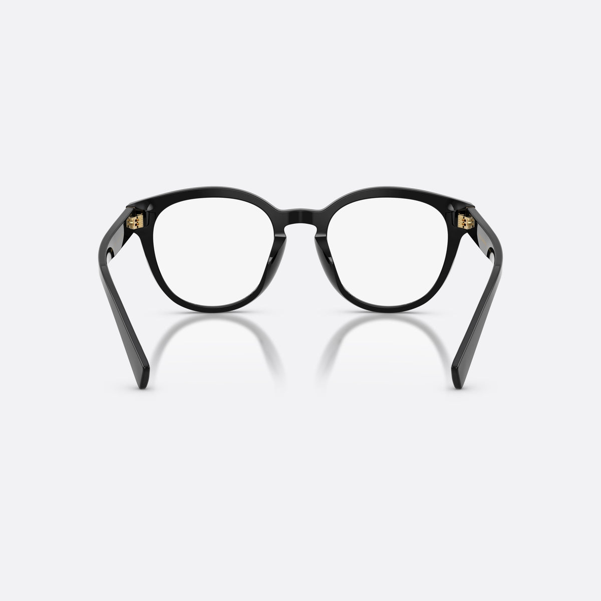 Dolce & Gabbana DG3421 501 eyeglasses, black phantos frame for men, brand lettering on temples, wide tapered temples, back view
