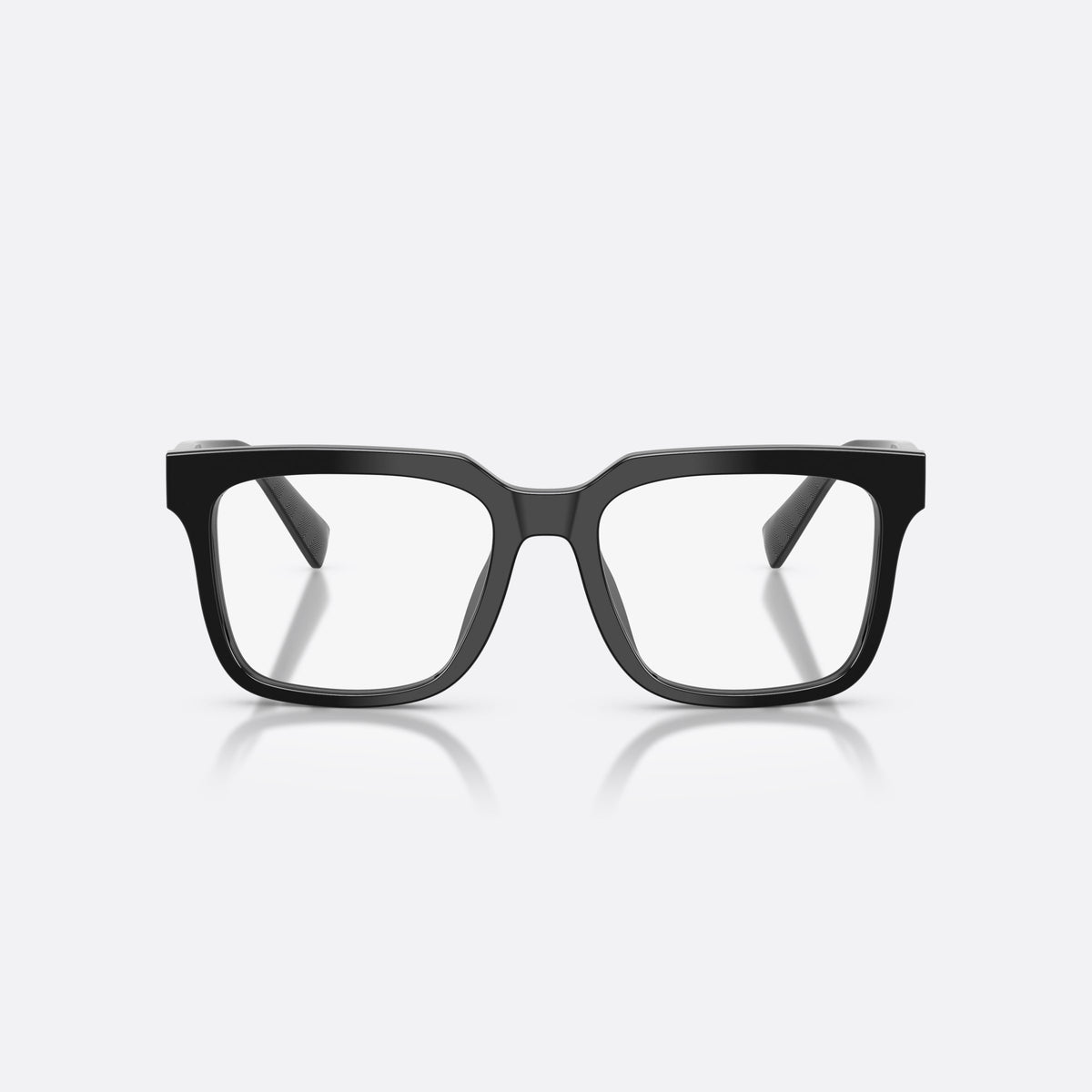 Dolce & Gabbana DG3422 501 eyeglasses, black square frame for men, plain bridge, brand lettering on temples, full rim frame, front view