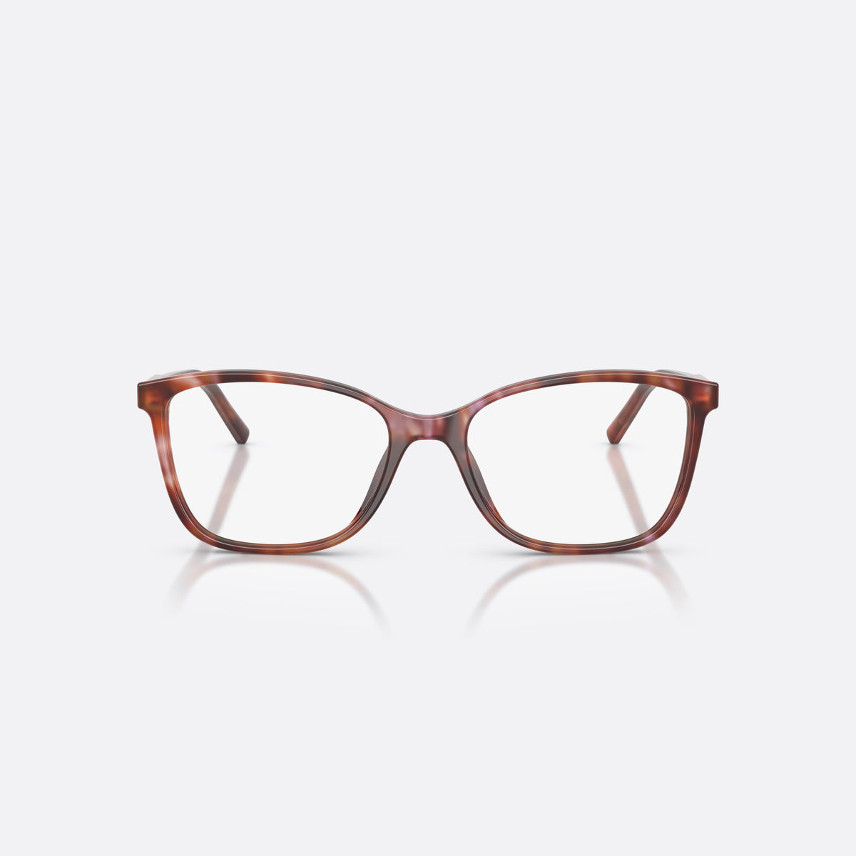 Dolce & Gabbana DG3424 3444 eyeglasses, havana rectangle frame for women, plain saddle bridge, brand lettering on temples, front view