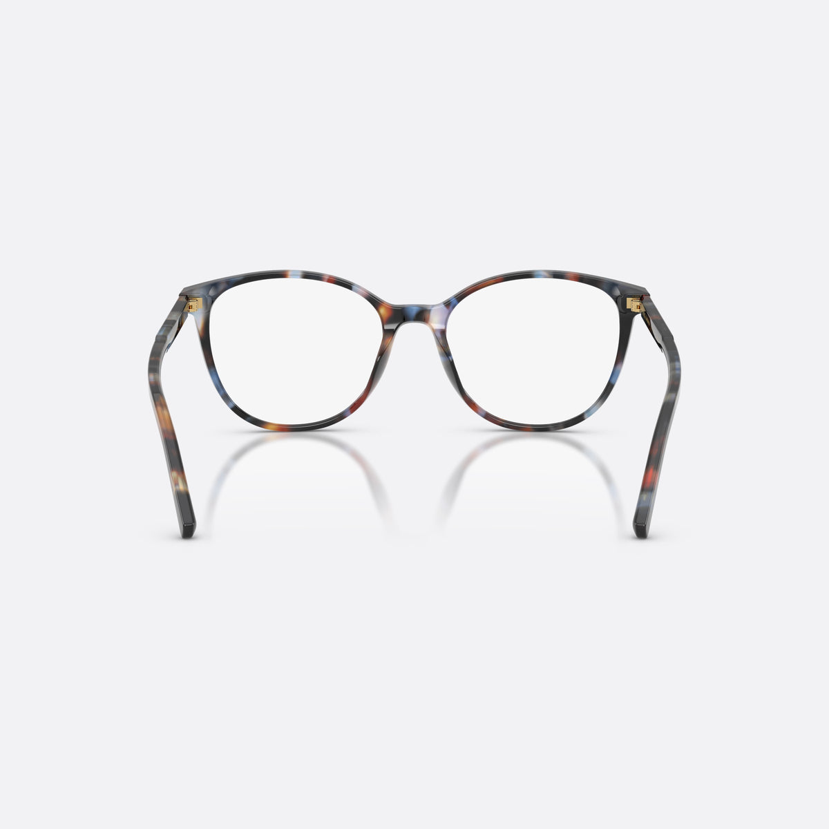 Rame ochelari de vedere Dolce & Gabbana DG3425 3443, fluture albastru, pentru femei, punte simplă, literele brandului pe brațe, balamale aurii, vedere din spate