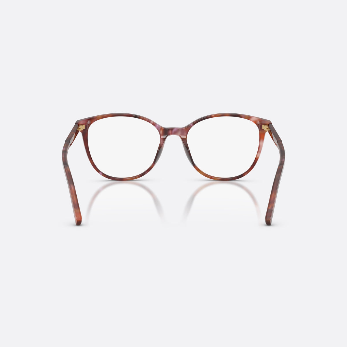 Rame ochelari de vedere Dolce & Gabbana DG3425 3444, fluture havana, pentru femei, punte dublă simplă, literele brandului pe brațe, vedere din spate