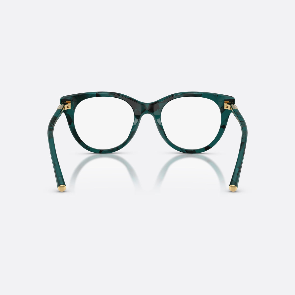 Rame ochelari de vedere Dolce & Gabbana DG3433 3460, phantos verde, pentru femei, punte keyhole, literele brandului pe brațe, ramă completă, vedere din spate