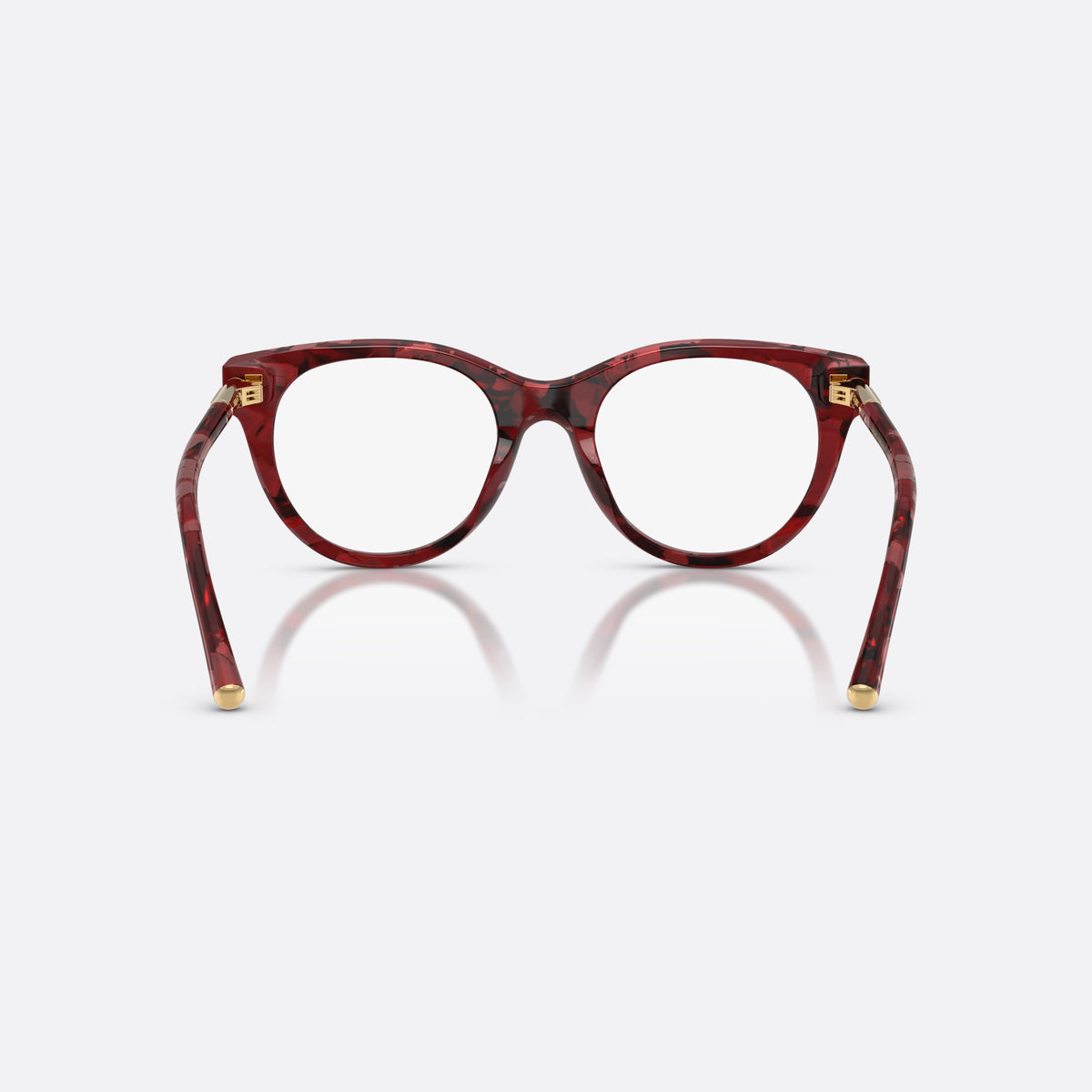 Rame ochelari de vedere Dolce & Gabbana DG3433 3463, phantos roșu, pentru femei, punte keyhole, litere ale brandului pe brațe, ramă completă, vedere din spate
