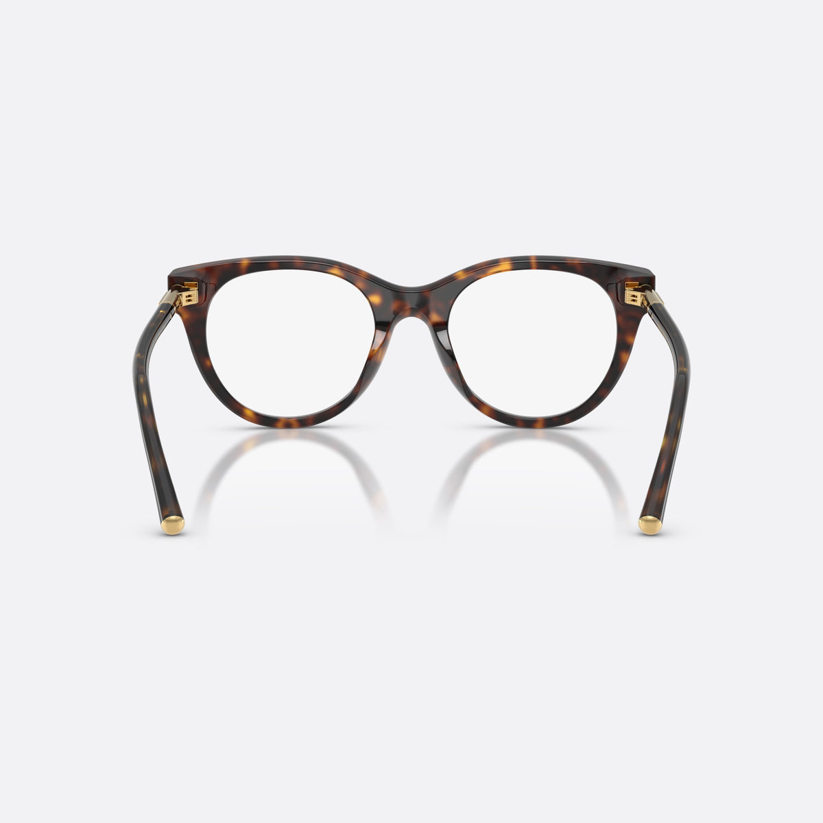 Rame ochelari de vedere Dolce & Gabbana DG3433 502, phantos havana, pentru femei, punte simplă tip șa, literele brandului pe brațe, vedere din spate