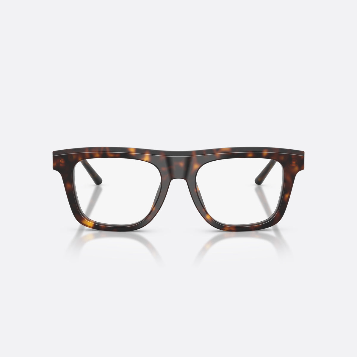 Rame ochelari de vedere Dolce & Gabbana DG3434 502, patrati havana, pentru bărbați, punte simplă cu bară superioară, ramă completă din acetat, vedere din față