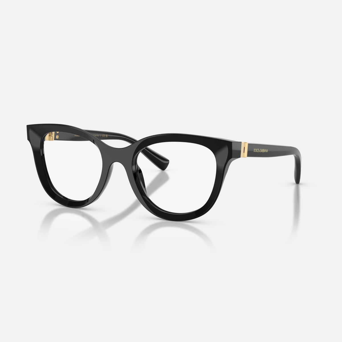 Dolce & Gabbana DG3437 501 eyeglasses, black phantos frame for women, plain bridge, integrated into frame, full-rim acetate front