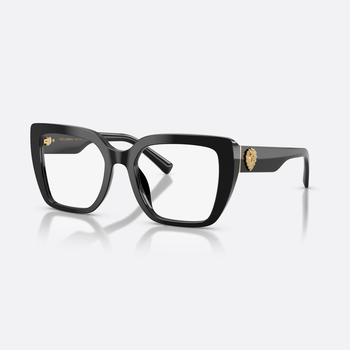 Rame ochelari de vedere Dolce & Gabbana DG3441 501, patrati negru, pentru femei, punte simplă, literele brandului pe brațe, ramă completă