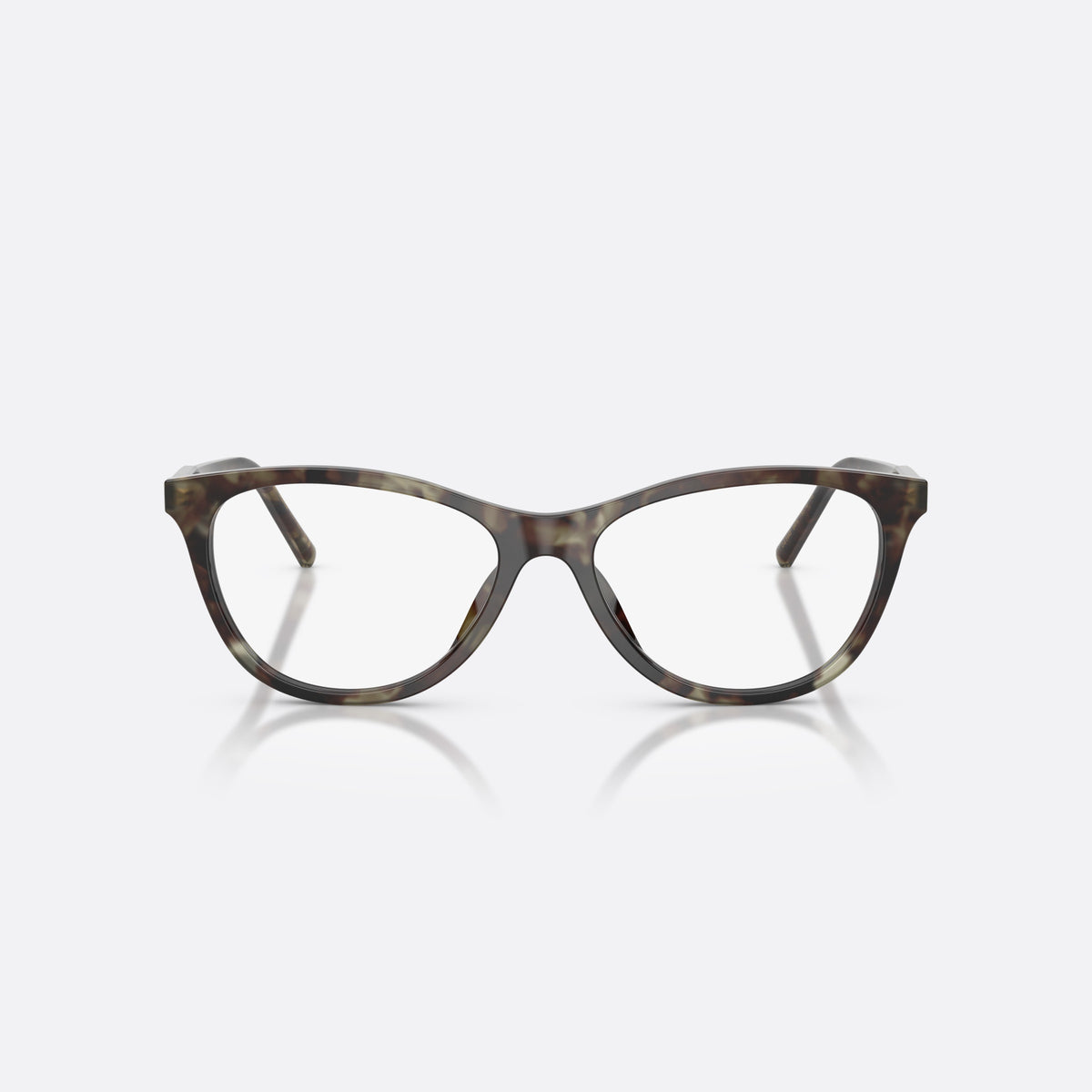 Dolce & Gabbana DG3443 3478 eyeglasses, green cat eye frame for women, keyhole bridge, brand lettering on temples, full-rim frame, front view