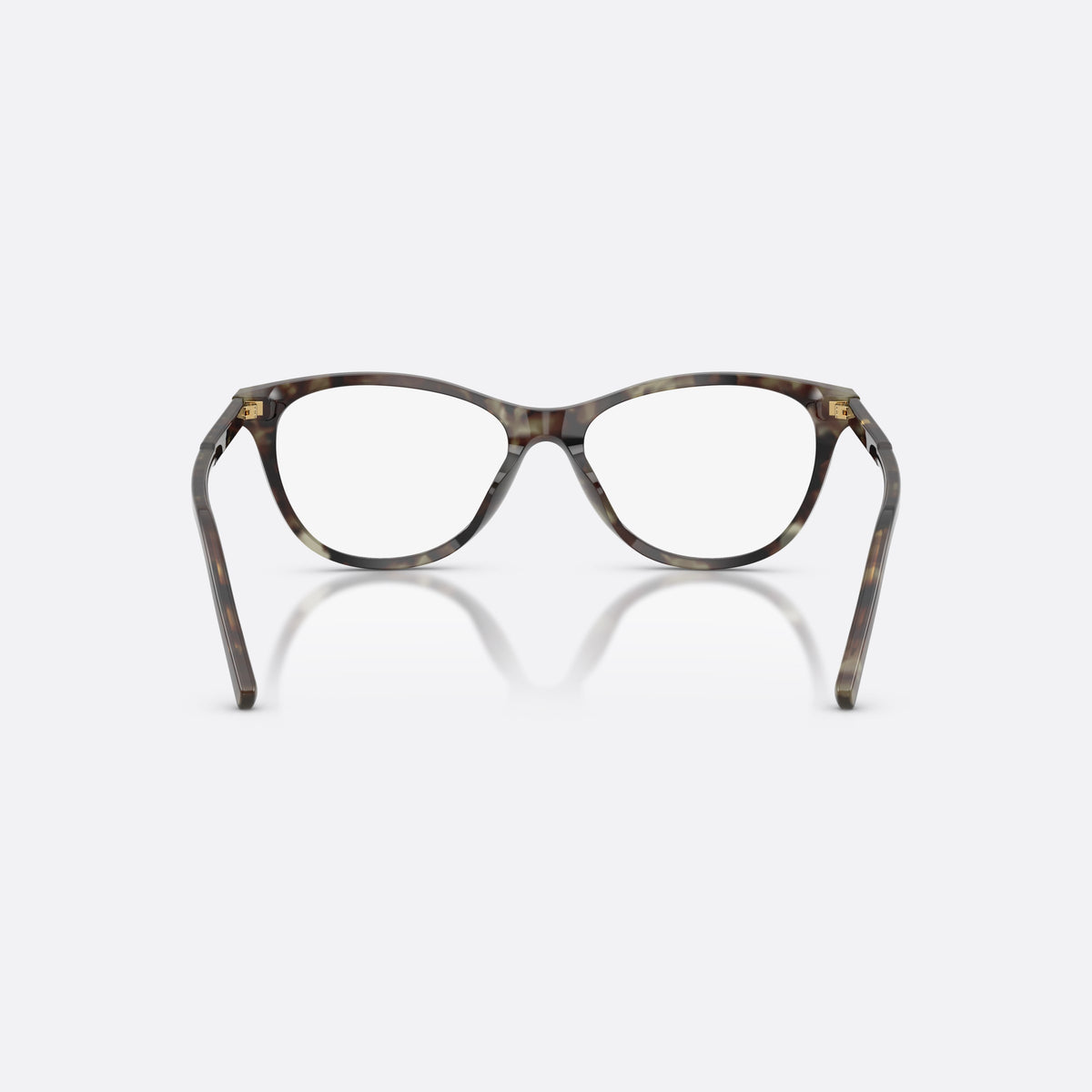 Dolce & Gabbana DG3443 3478 eyeglasses, green cat eye frame for women, keyhole bridge, brand lettering on temples, full-rim frame, back view