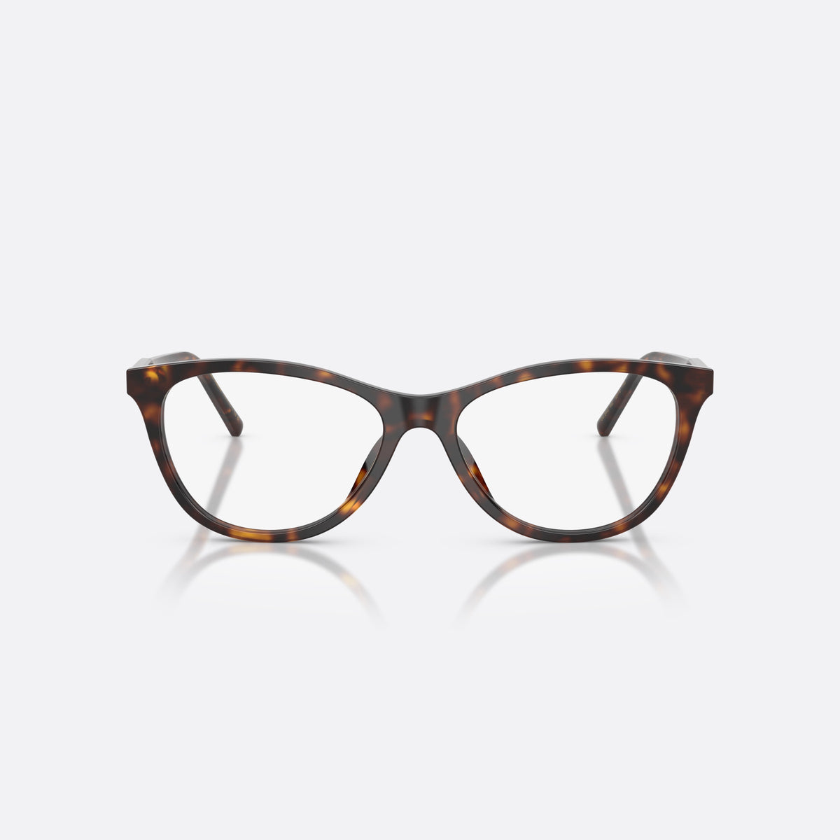 Dolce & Gabbana DG3443 502 eyeglasses, havana cat eye frame for women, plain bridge, integrated into frame, full-rim frame, front view