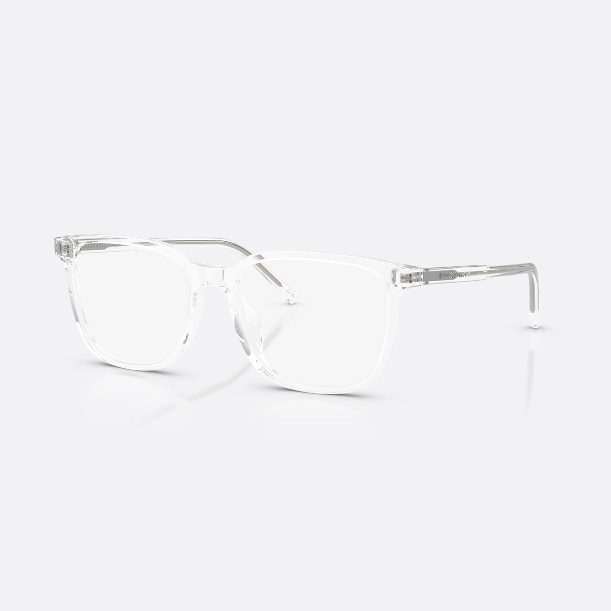 Dolce & Gabbana DG3445 3133 eyeglasses, clear square frame for men, plain bridge, brand logo on temple, full-rim frame